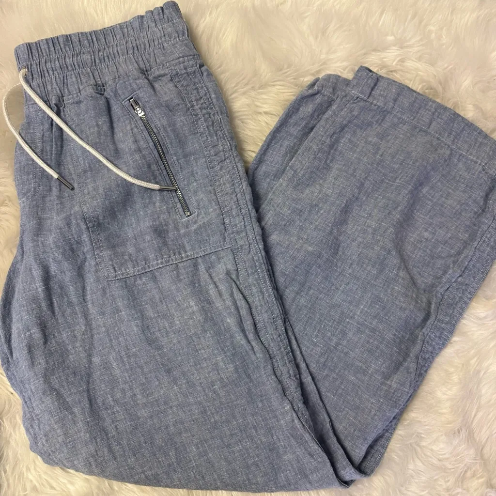 Athleta  Cabo Linen Wide-Leg Pants – Size 10 - Image 3