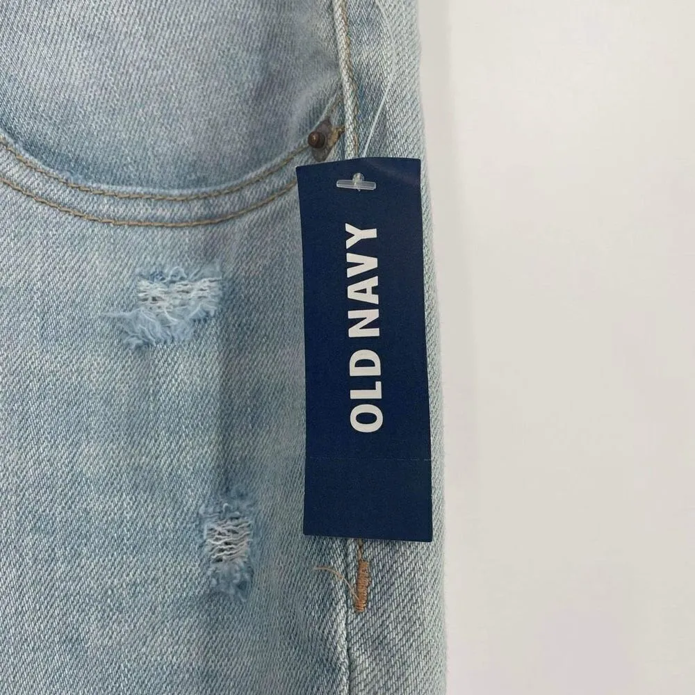 NWT old navy vintage lightwash the boyfriend jeans‎ size 2 short distressed - Image 10