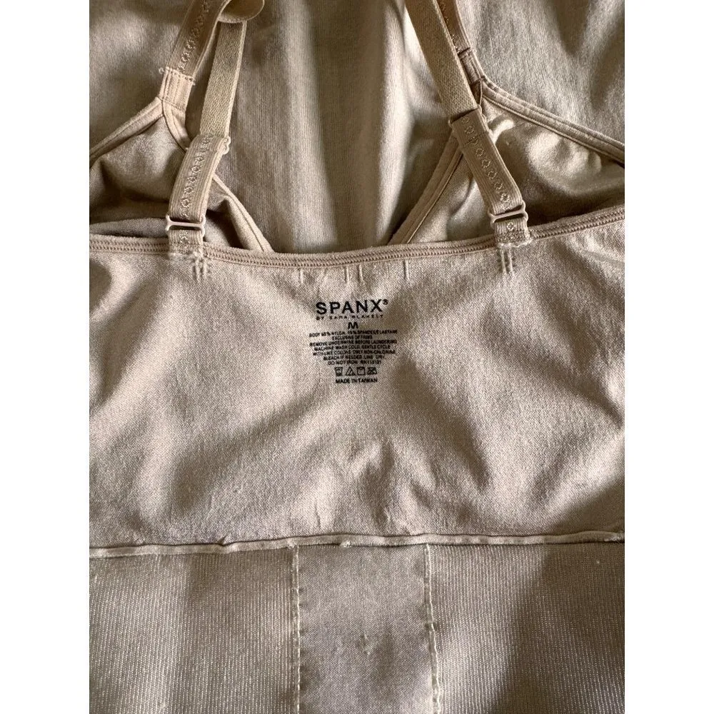 Spanx By Sara Blakely S Mini Dress Slip Underwire Beige Slimming Tummy Shapewear - Image 5