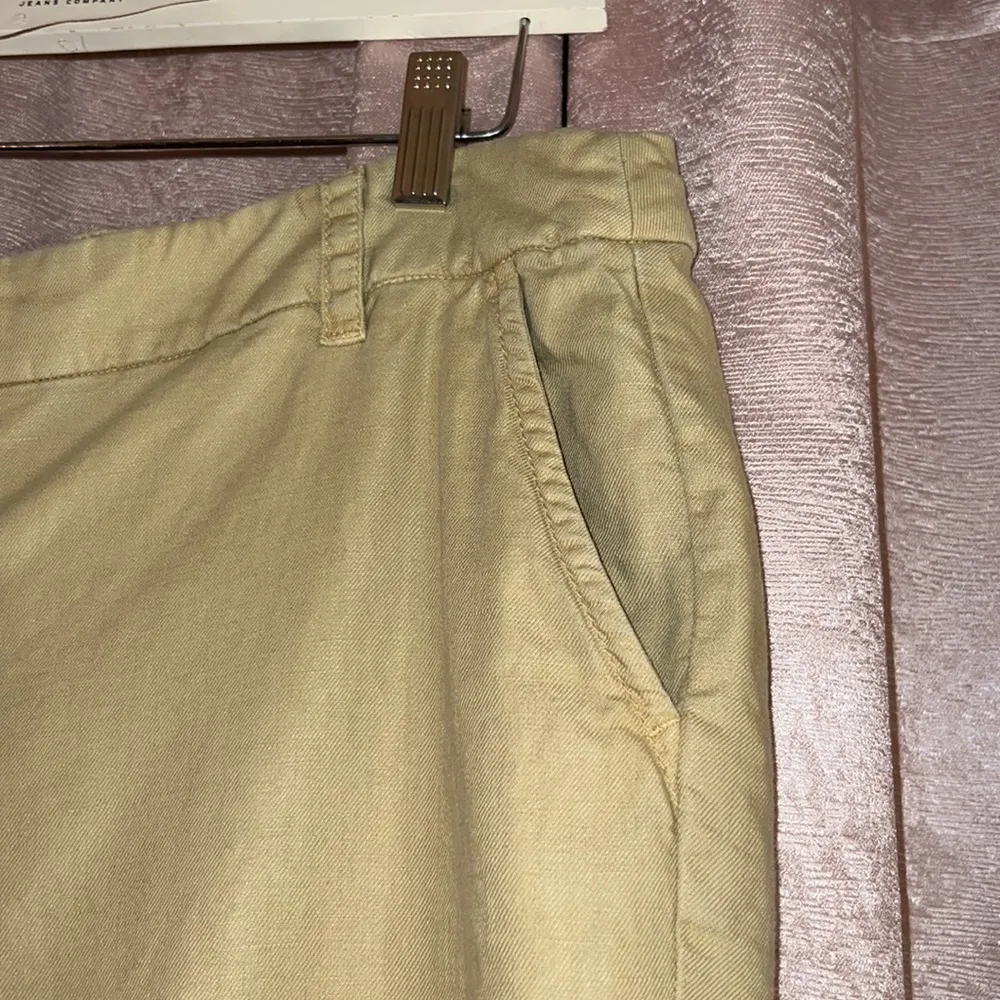 Vintage J Crew CityFit Size 10 Linen Blend Trousers - Image 4