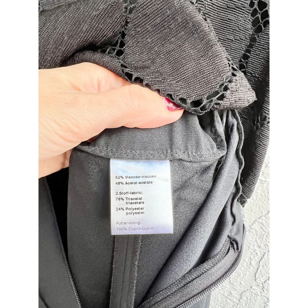 NWT AKRIS Punto Sleeveless Polkadot Straight Leg Jumpsuit Black Women's Size 6 - Image 8