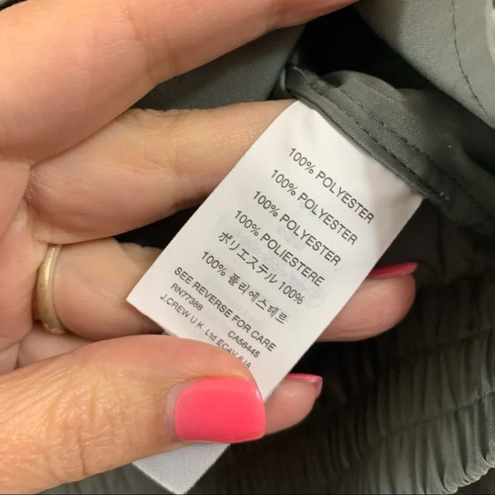 J Crew Utility Green Light Weight Jacket - Image 4