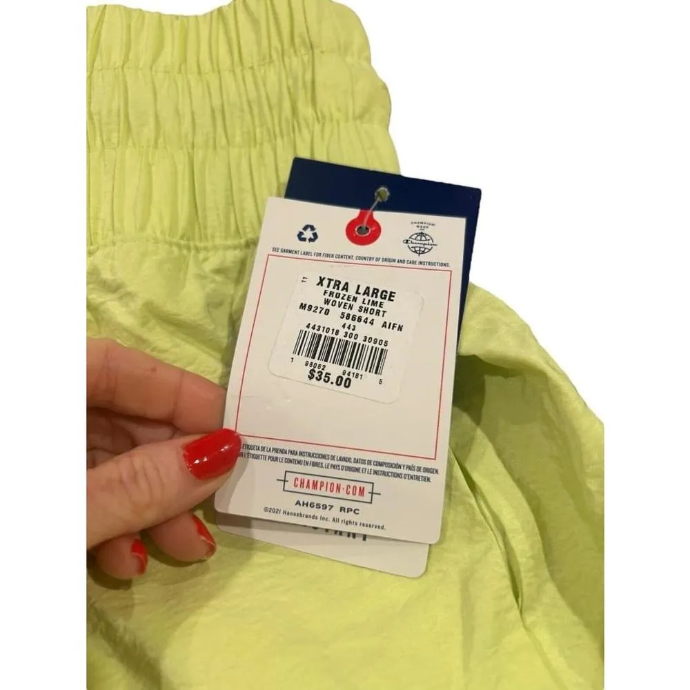 Champion Women's Shorts Woven C Patch Logo Standard Fit High Waist 2.5 inseam XL - Image 9