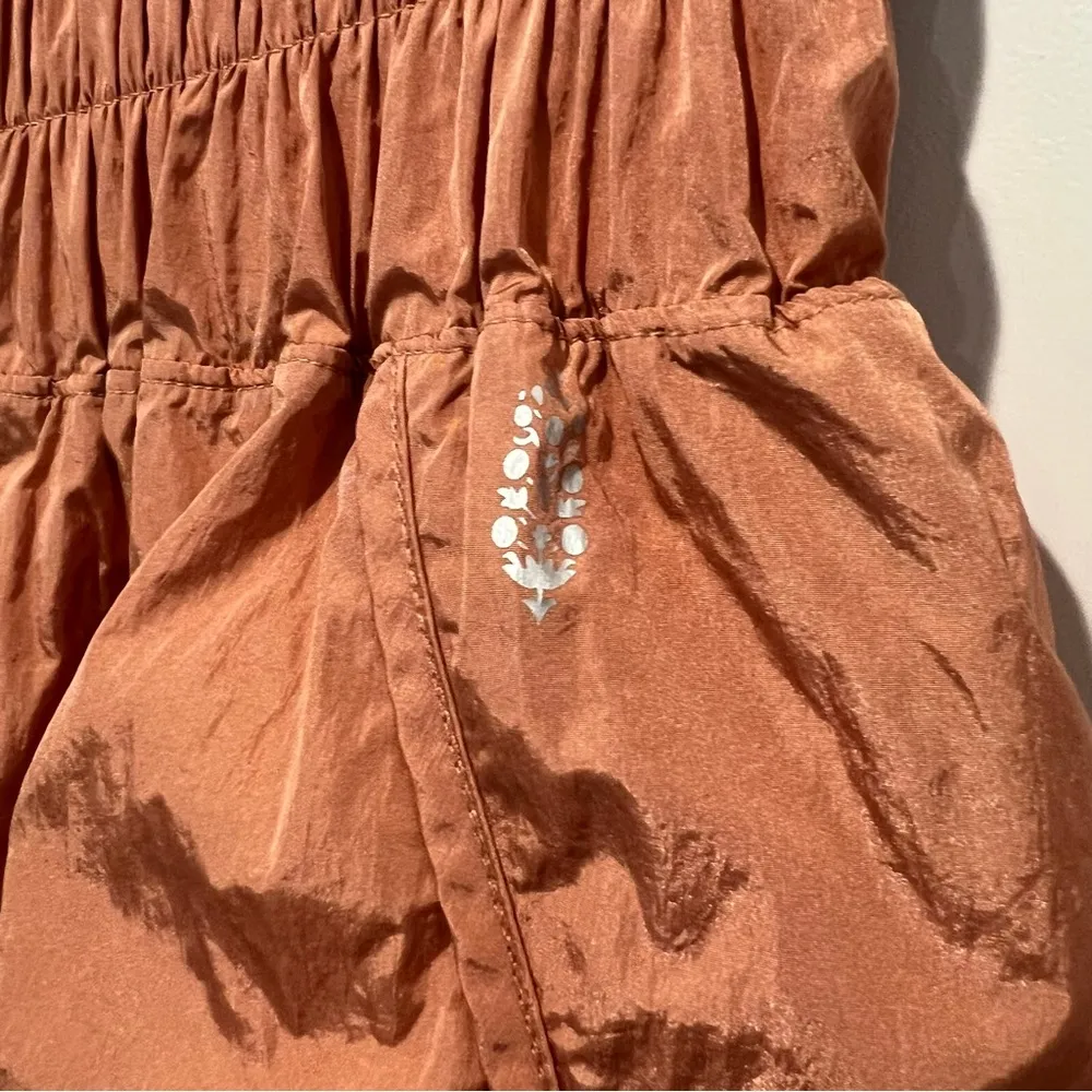 Free People FP Movement The Way Home Shorts Brushed Apricot Medium High Rise - Image 4