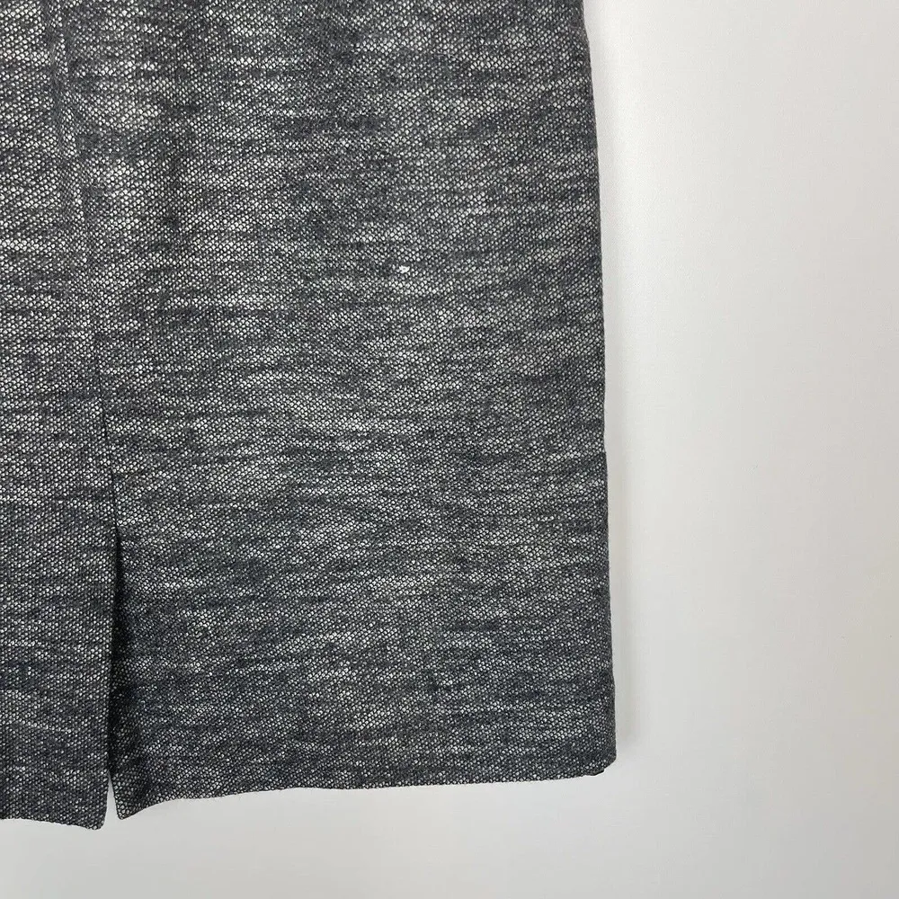 Theory Tweed Pencil Skirt Wool Blend Gray 4 - Image 6
