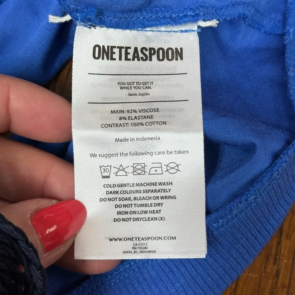 OneTeaspoon O.T.S String Crop Top, Electric Blue, Size Large, NWT - Image 8