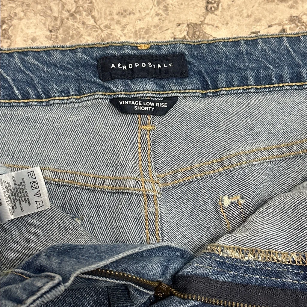 Vintage Low-Rise Jean Shorty Shorts 2.5” NEW Aeropostale Stretch Size 16 - Image 6