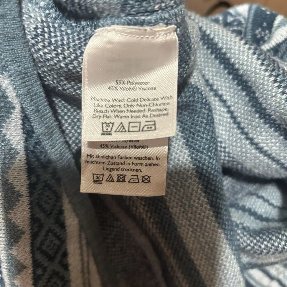 Eddie Bauer Sweatshirt Womens Large Multicolor Stripe Stretch 1/4 Zip Blouse - Image 8