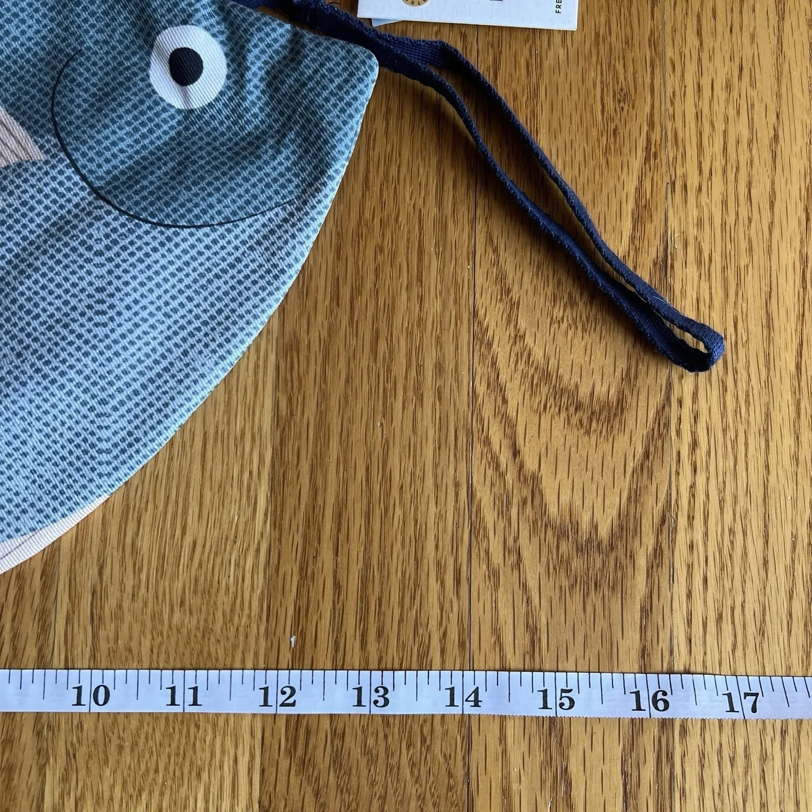 Don Fisher Fish Coin Purse Pouch Blue Cotton Made in Spain - Image 6