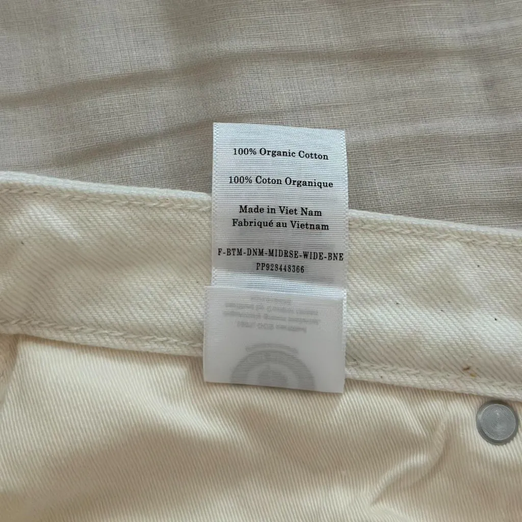 Everlane The Mid Way Jean in Bone, Size 25 - Image 10