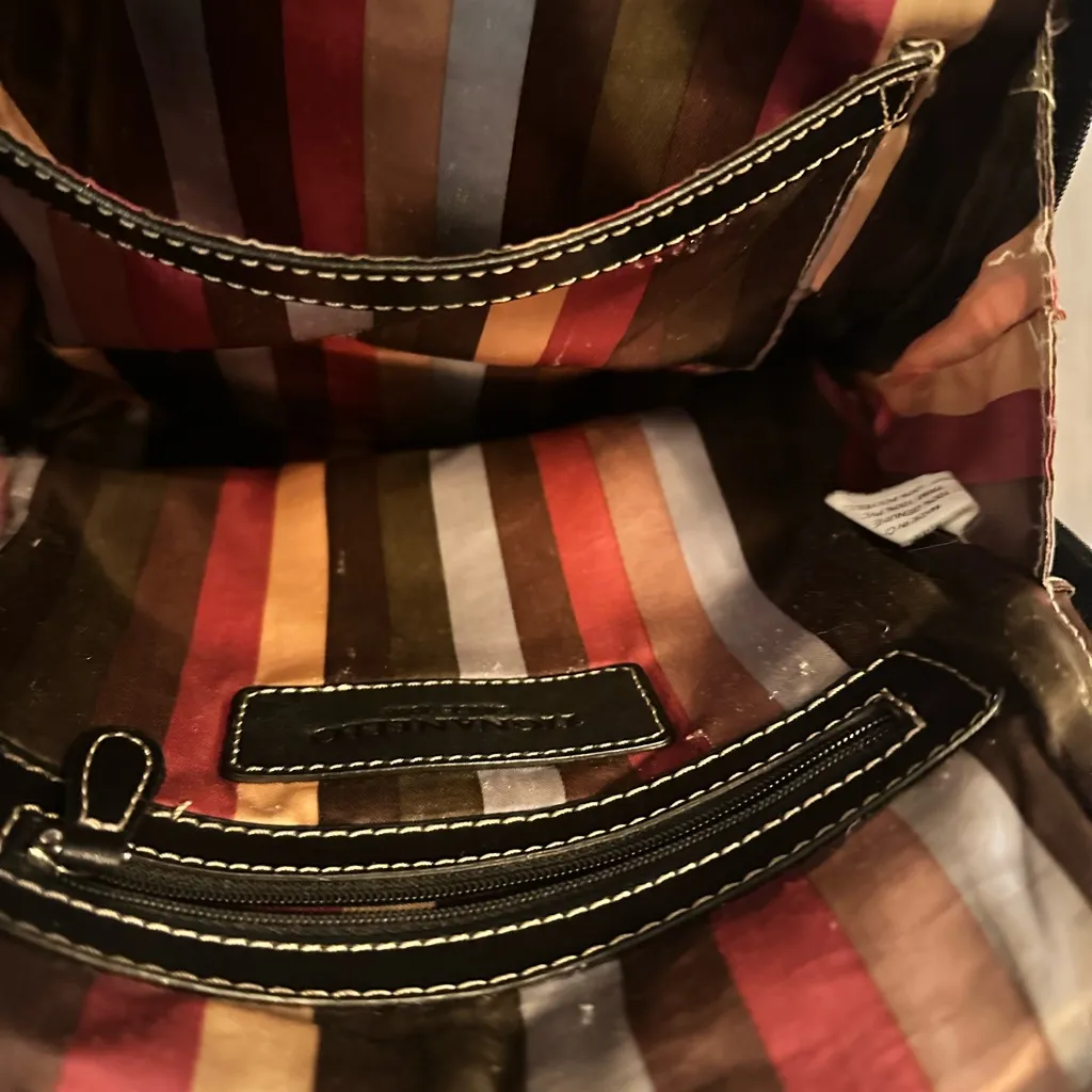 Tignanello Backpack Black Leather Purse - Image 4