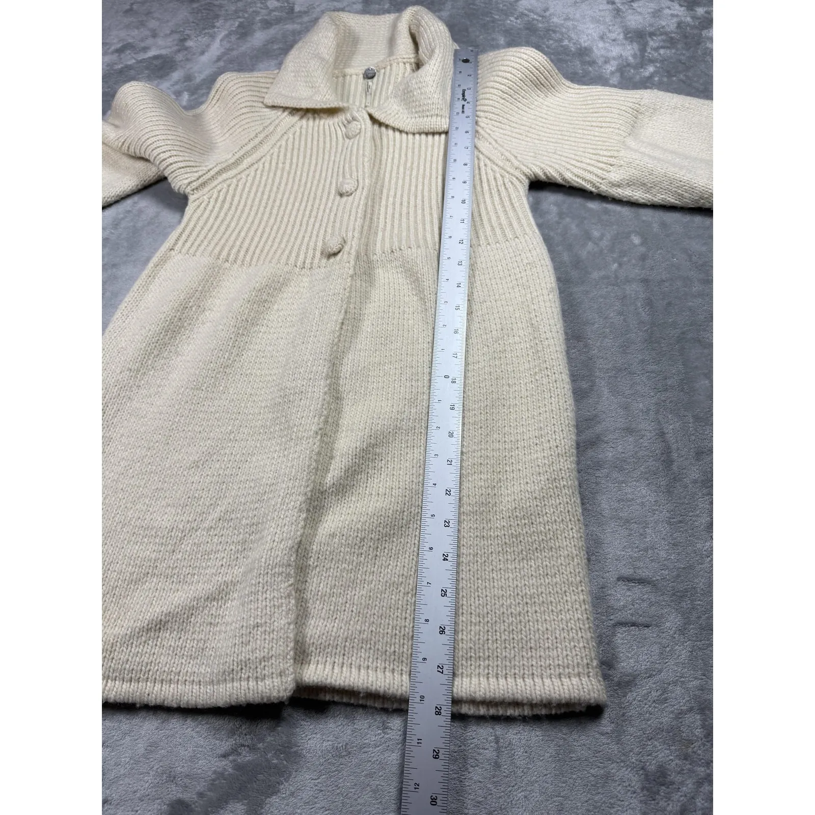 Maragret O'Leary Wool Blend Button Cardigan Sweater Jacket Womens Small - Image 9