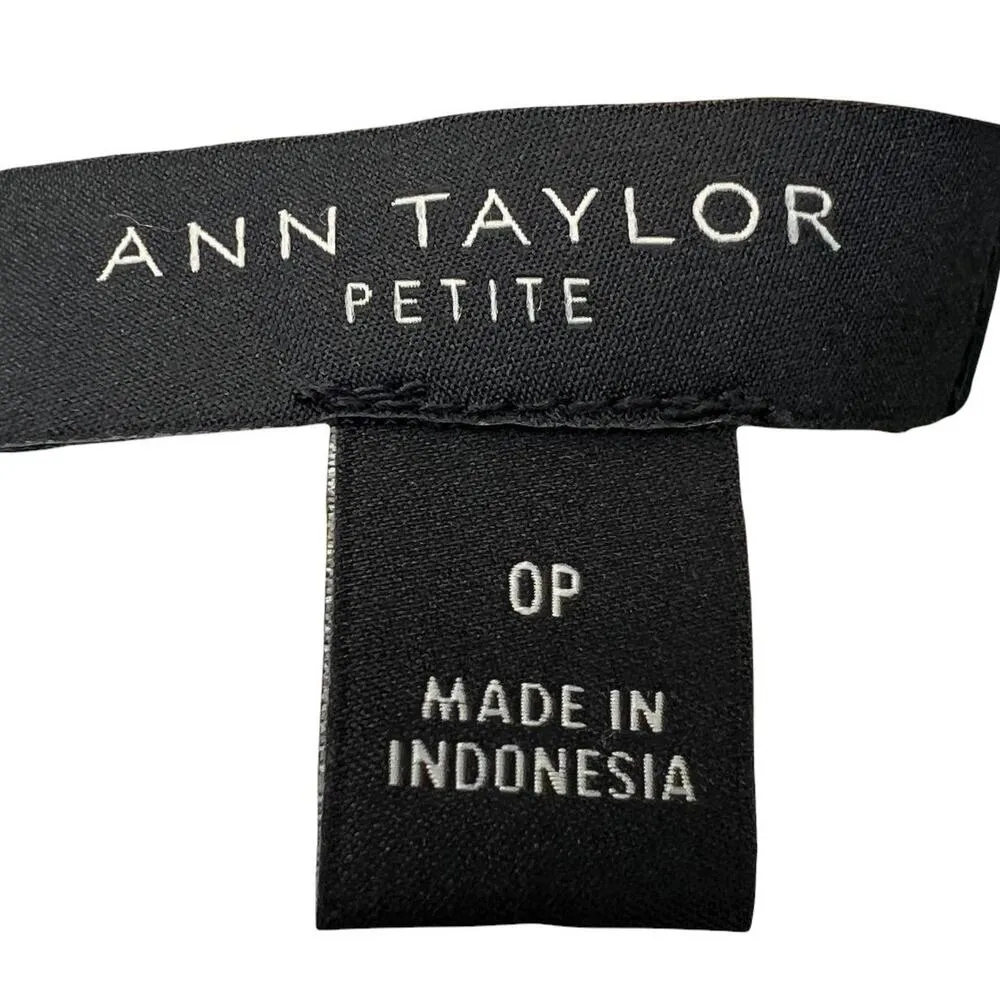 Ann Taylor Petite Bright Floral Tiered Skirt Bow Tie Size 0P A-Line Knee Length - Image 2