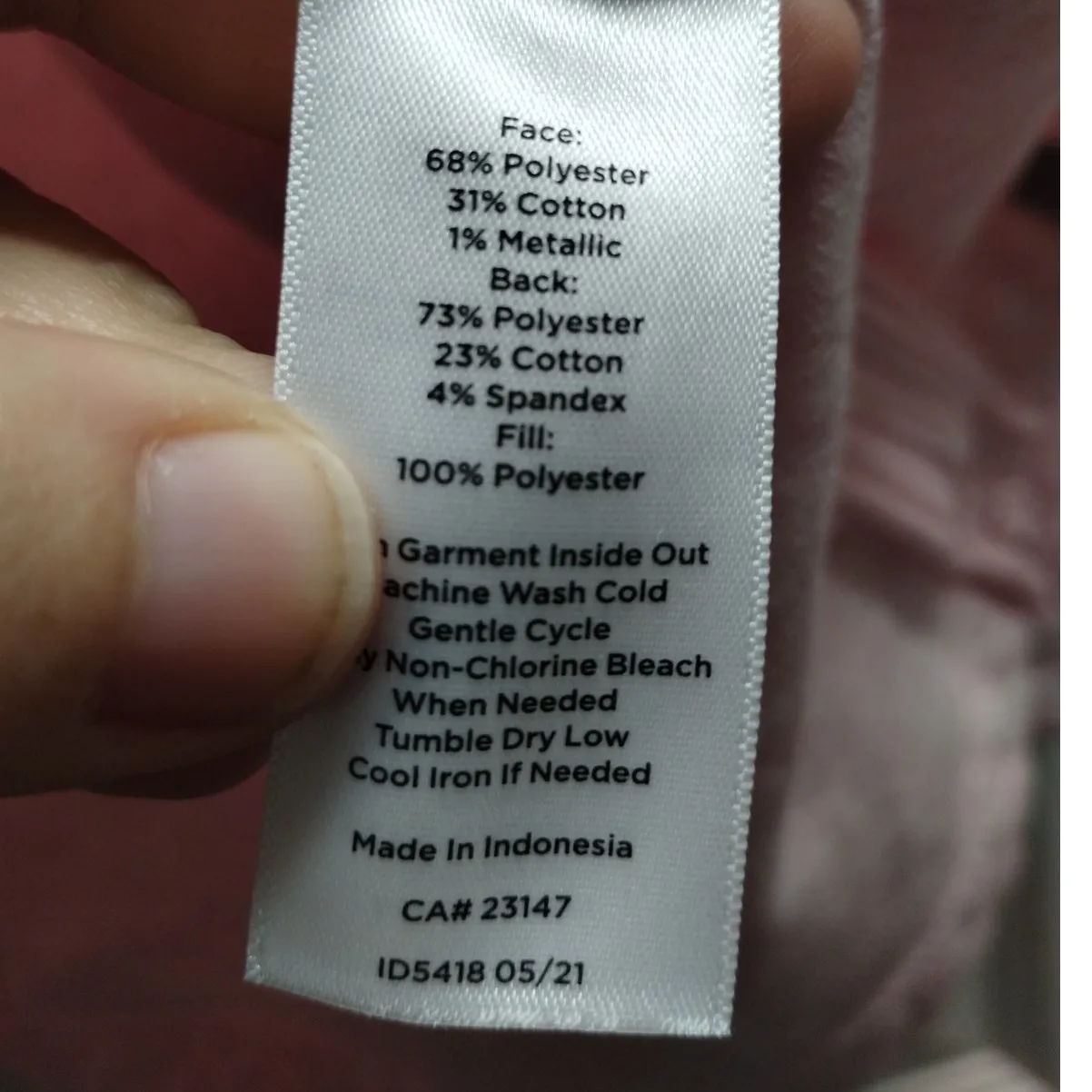 T by Talbots Size Medium Pink Lurex Quilted Jacquard Mock Neck Pullover Sweater - Image 8