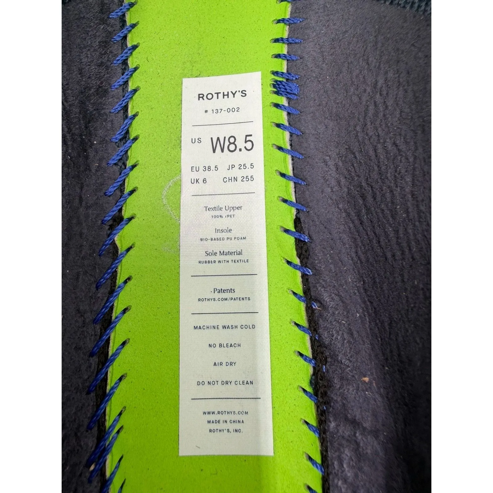 Rothy's The Almond Demi Mule Flats Womens Size 8.5 Navy Washable Knit - Image 9