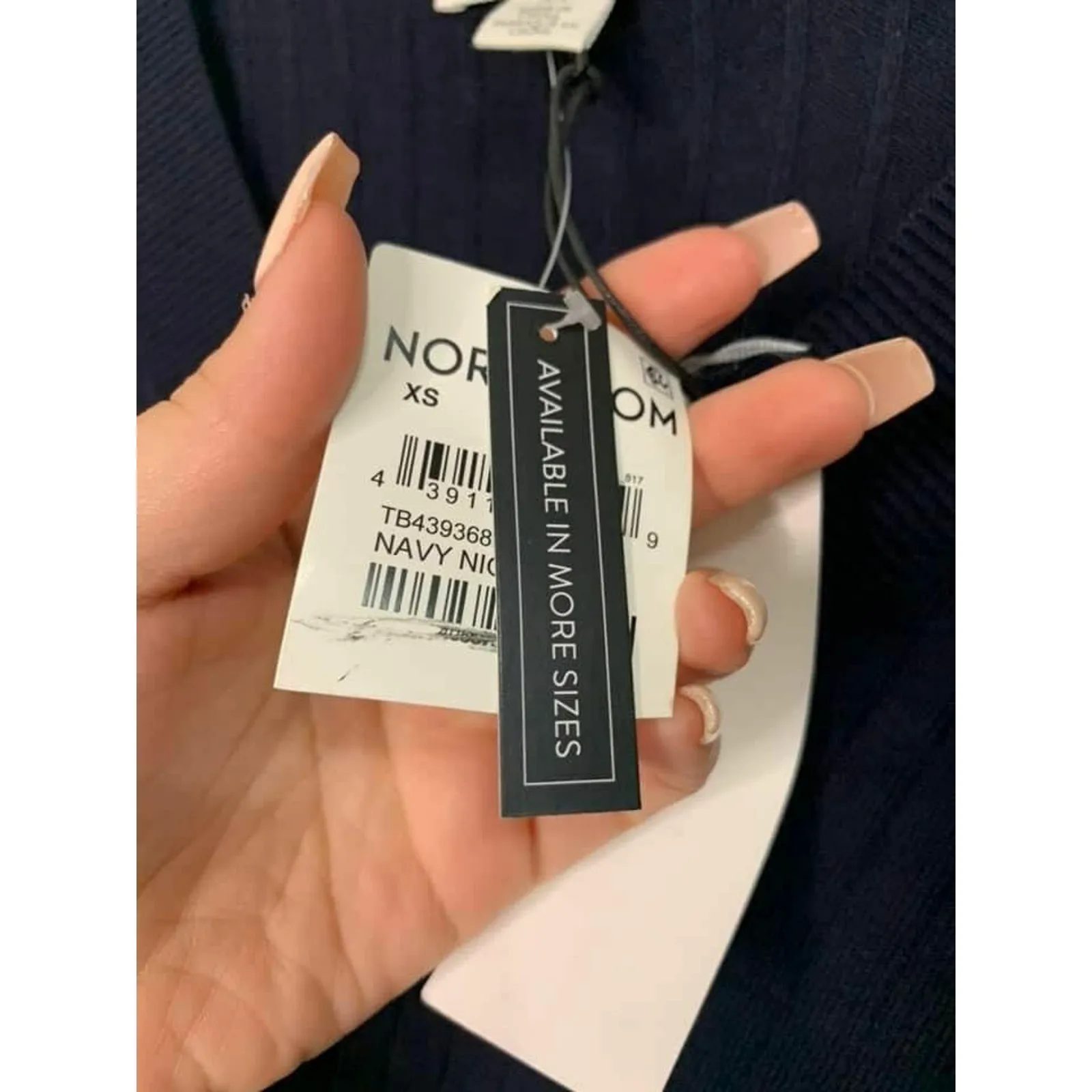 Treasure & Bond Navy Knit V-neck Long Sleeve Sweater Size XS‎ NEW - Image 4