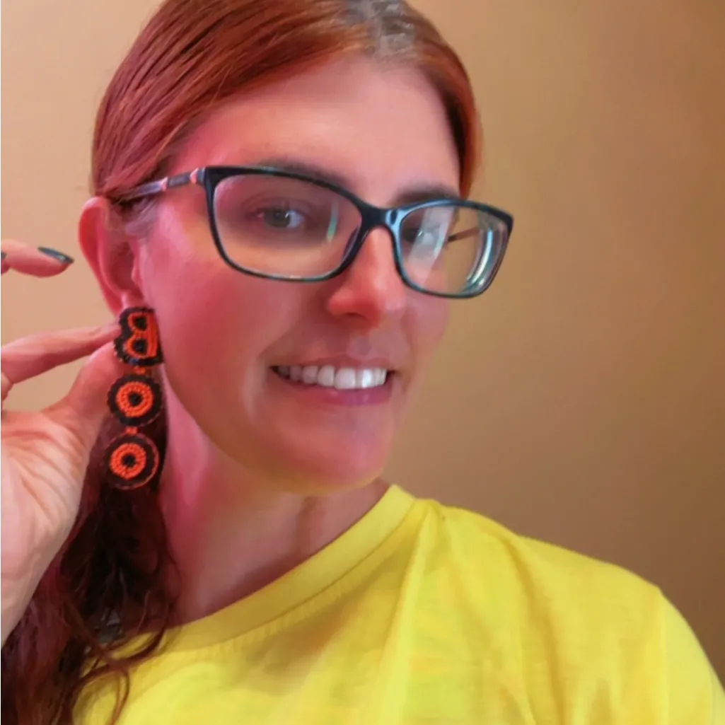 Halloween Beaded Earrings BOO - Image 2