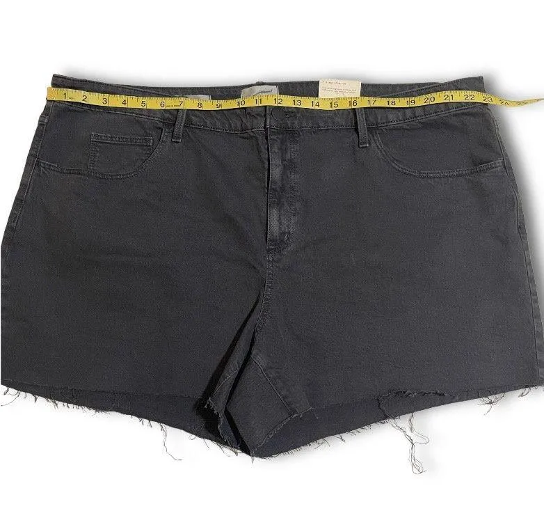 NWT Gray Black Vintage Midi Denim Shorts Plus Size 24W New - Image 6