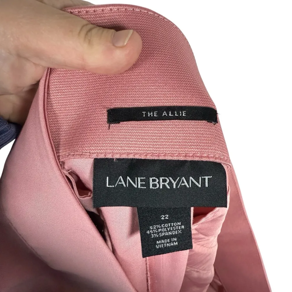 Lane Bryant The Allie Pink Mod Ruffle Hem Ankle Pants in Pink Size 22 - Image 6