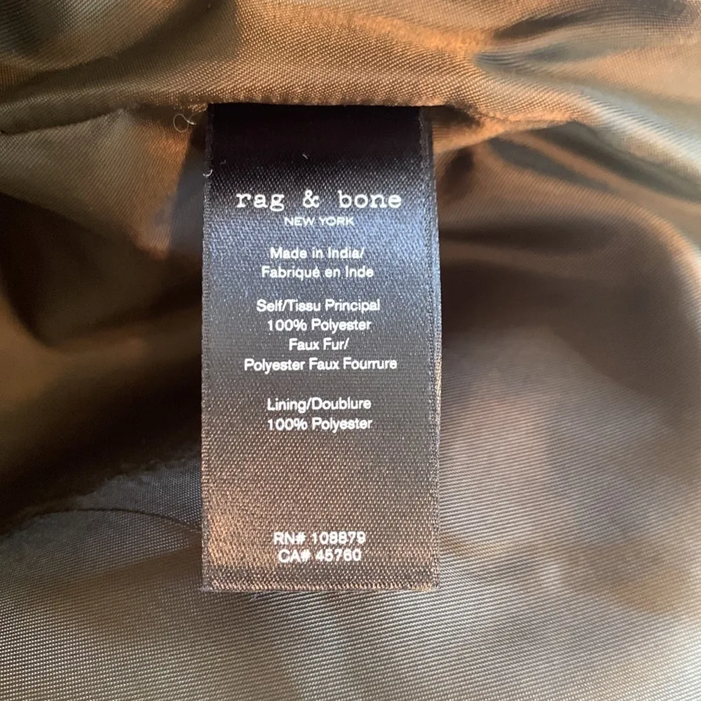 Women’s rag & bone Hesper Cropped Faux Fur Jacket Size Medium - Image 5