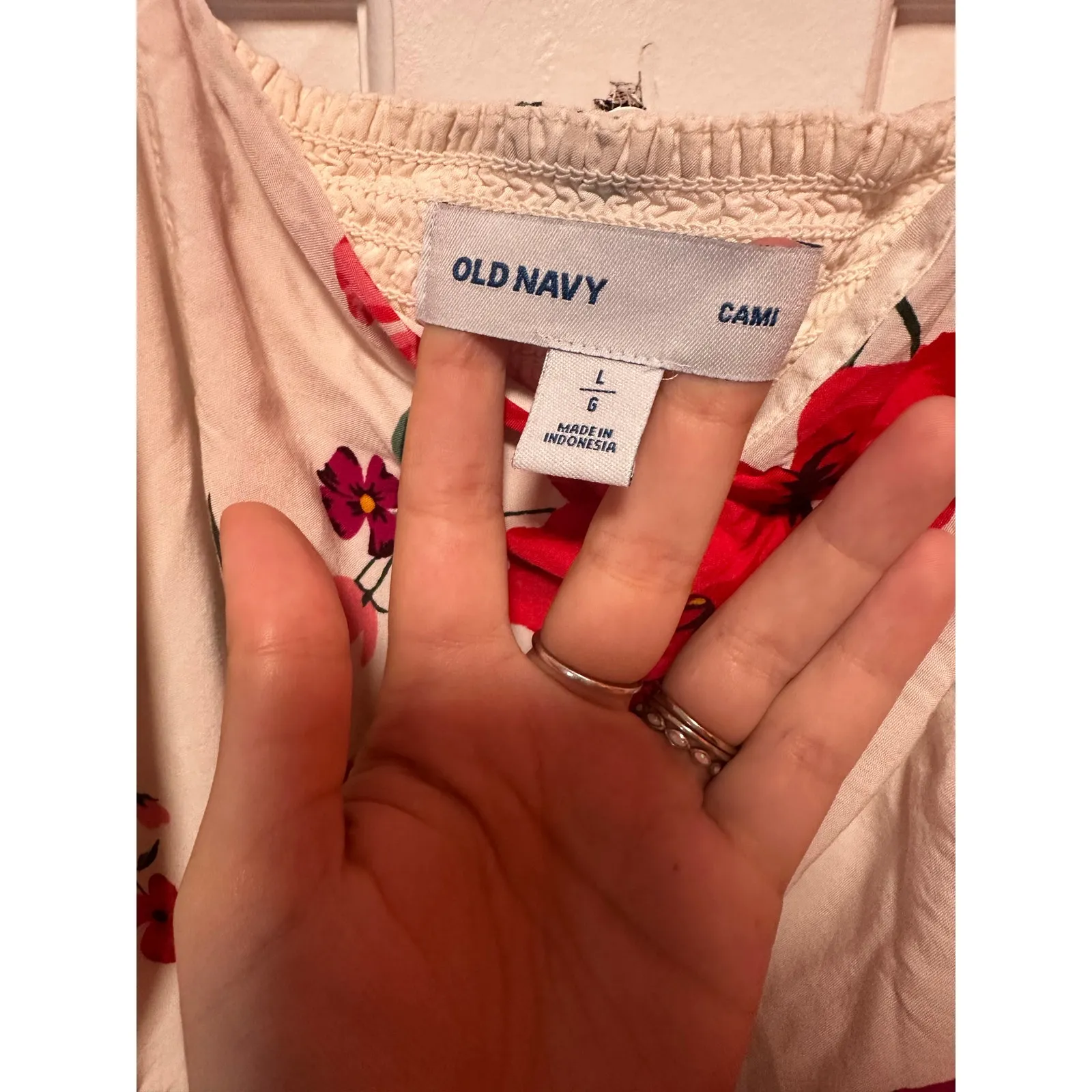 Old Navy Fit and Flare Cami Dress Floral Print Size Large - Image 5