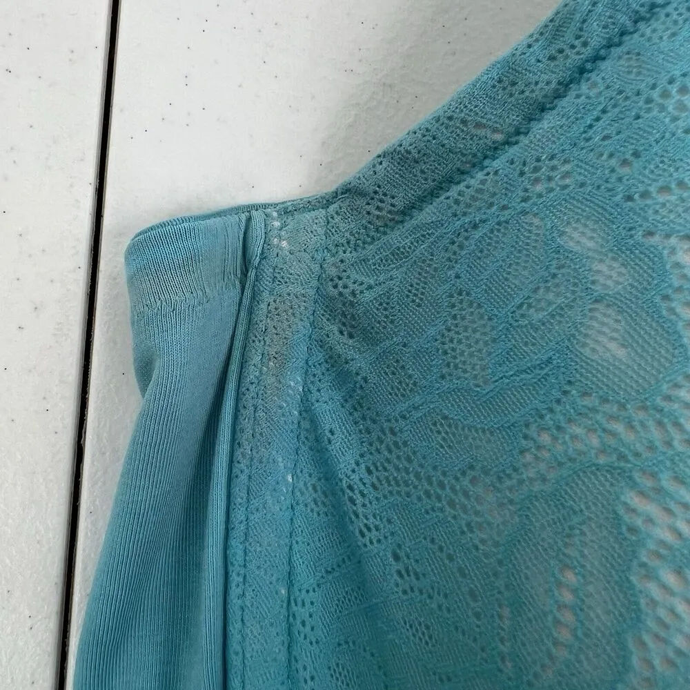 Cacique 44G Bra Boost Plunge Lined Padded Teal Lace Blend Underwired Women’s - Image 5