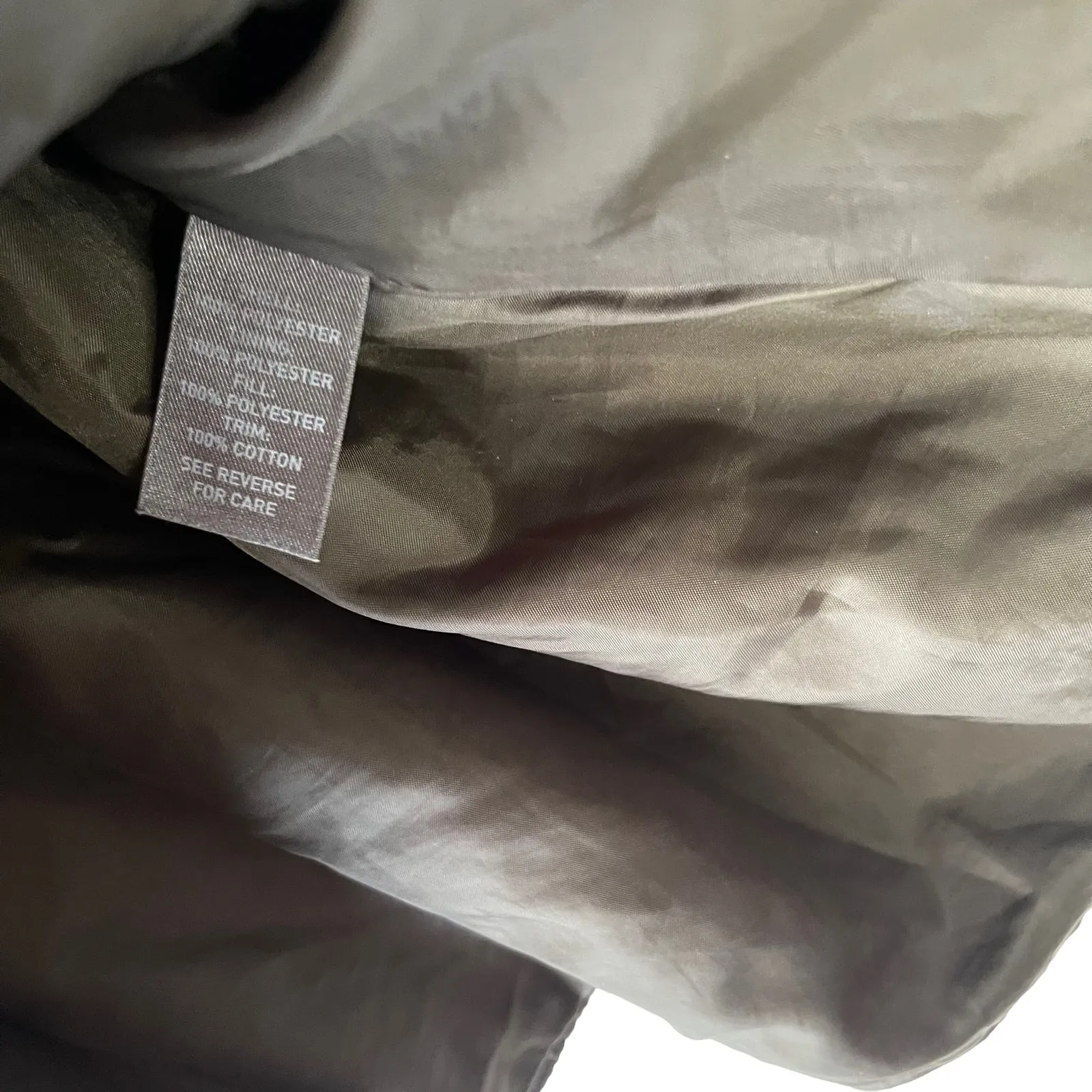 Johnston & Murphy Women's Size Large Army‎ Green Quilted Belted Coat - Image 7