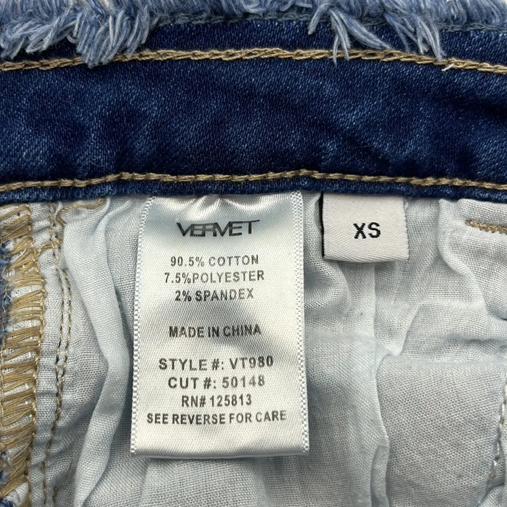 Vervet By Flying Monkey Cutoff Frayed Shorts Size XS Blue - Image 10