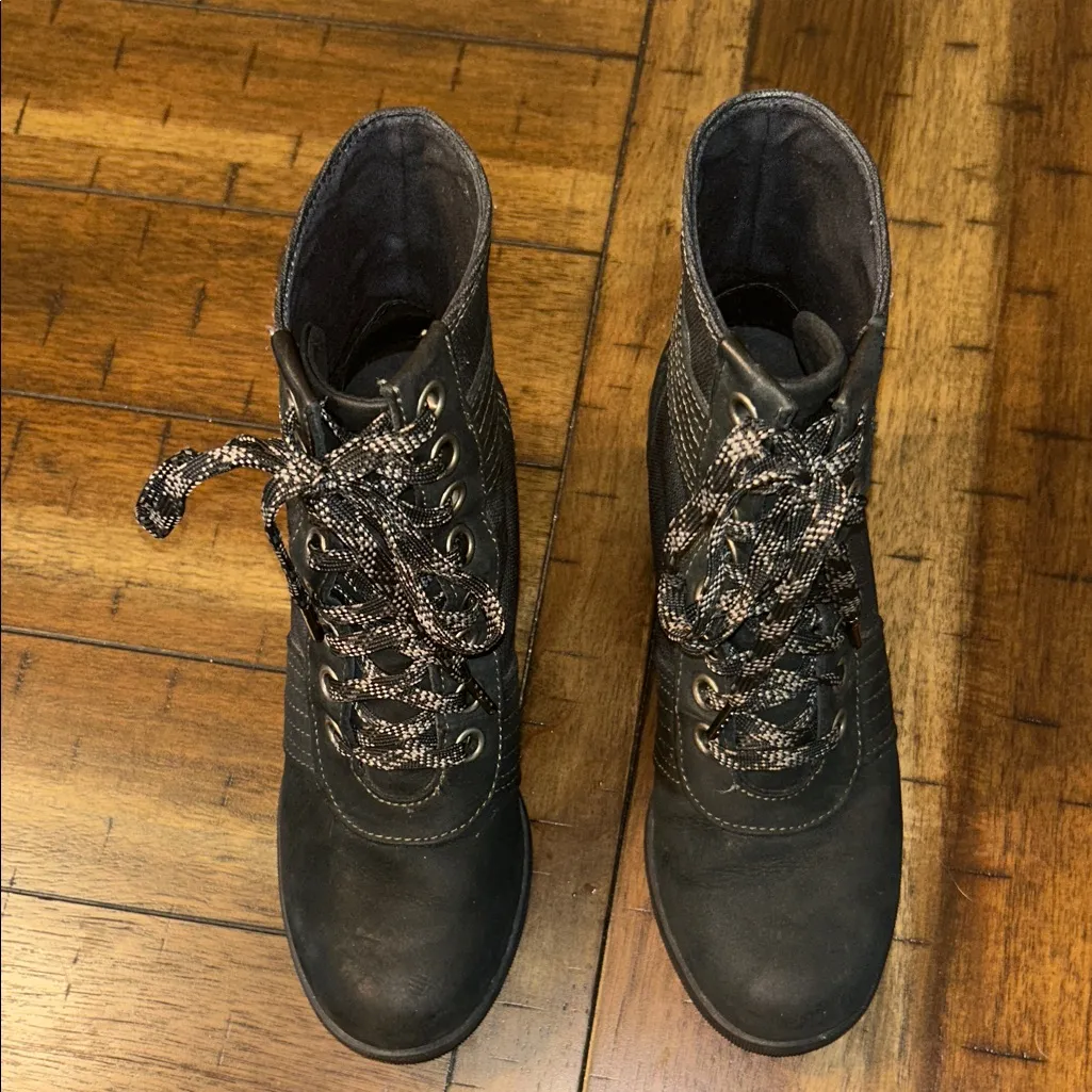 Sorel Joan of Arctic Wedge II Black Waterproof Lace-Up Boots Size 7.5 GUC - Image 7