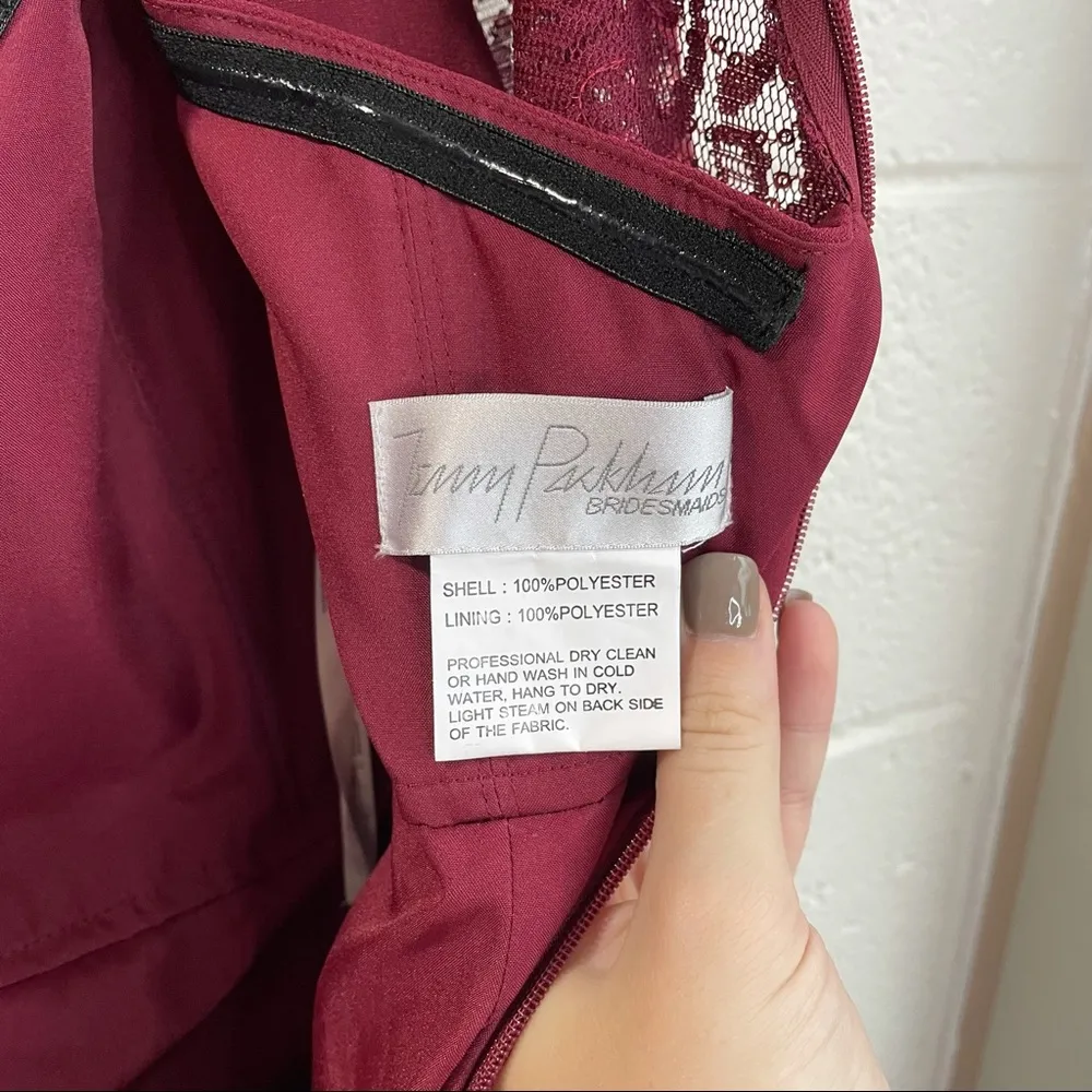 NEW Jenny Packham Bridesmaid JP1010 Burgundy Red Size 4 - Image 8