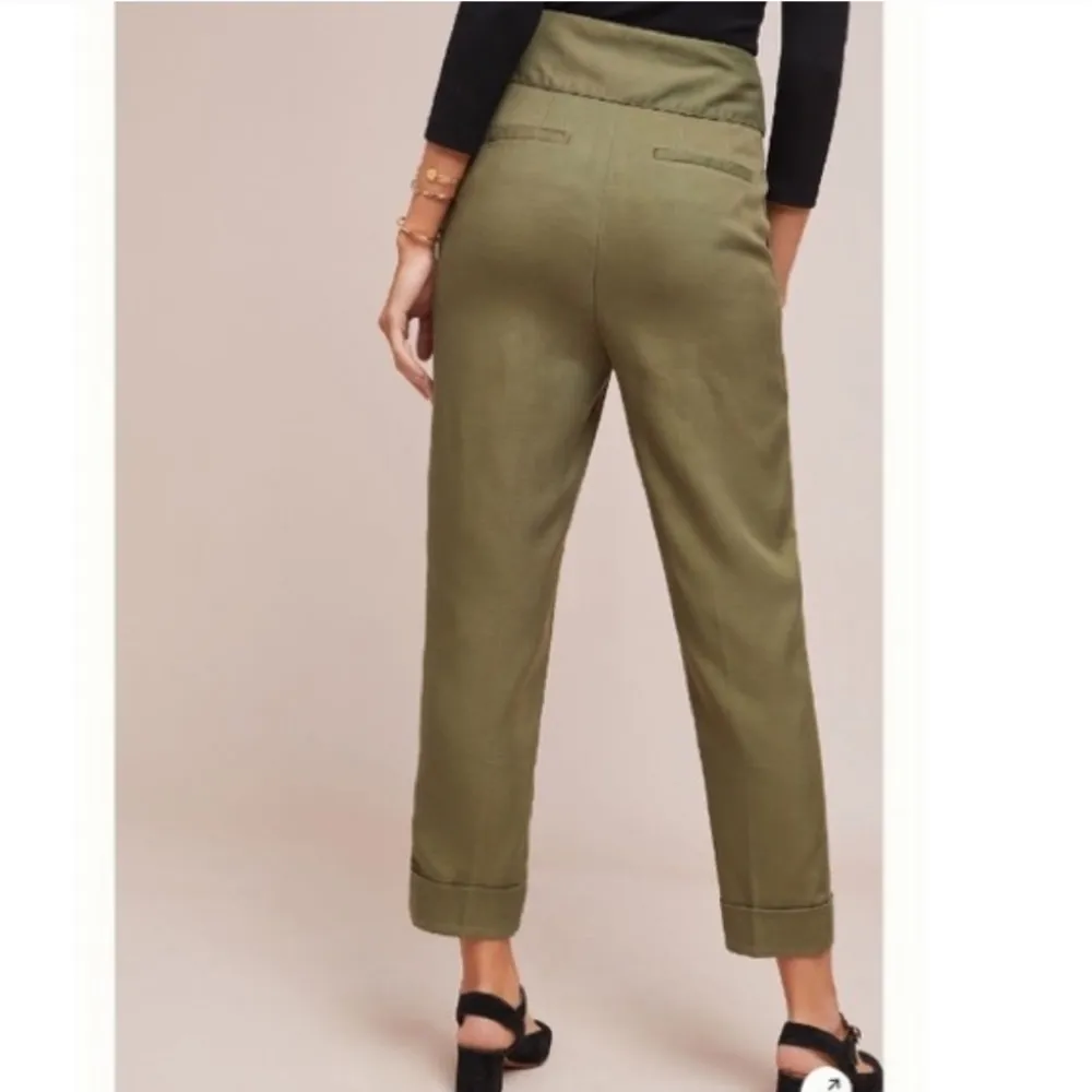 Anthropologie Cartonnier Kingsley Belted Olive Green Tie - Image 4