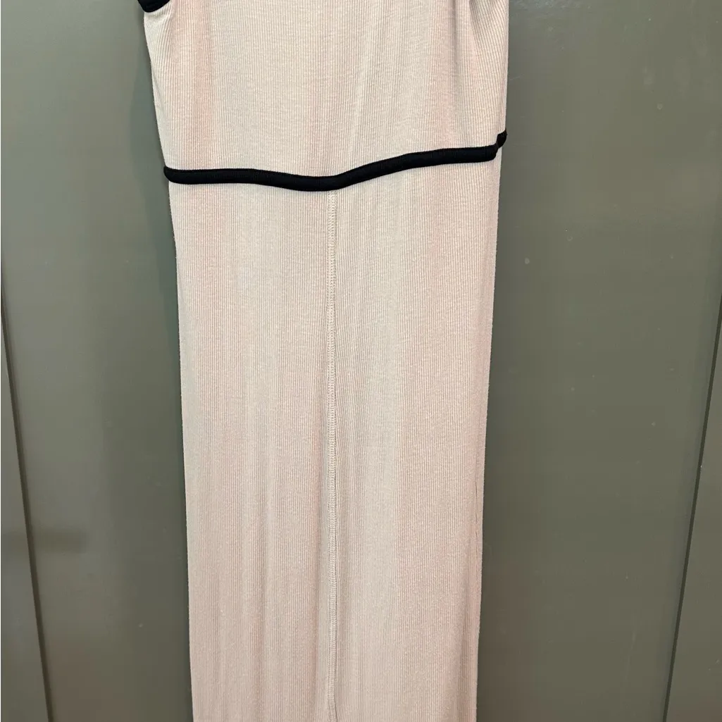 ATM Anthony Thomas Melillo Cream Maxi Dress Black - Image 5