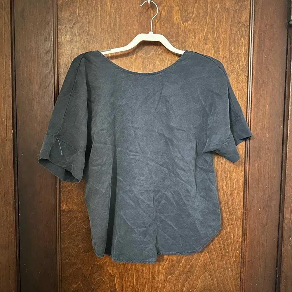 Vetta The Girlfriend Shirt in French Navy Size S Blue - Image 4