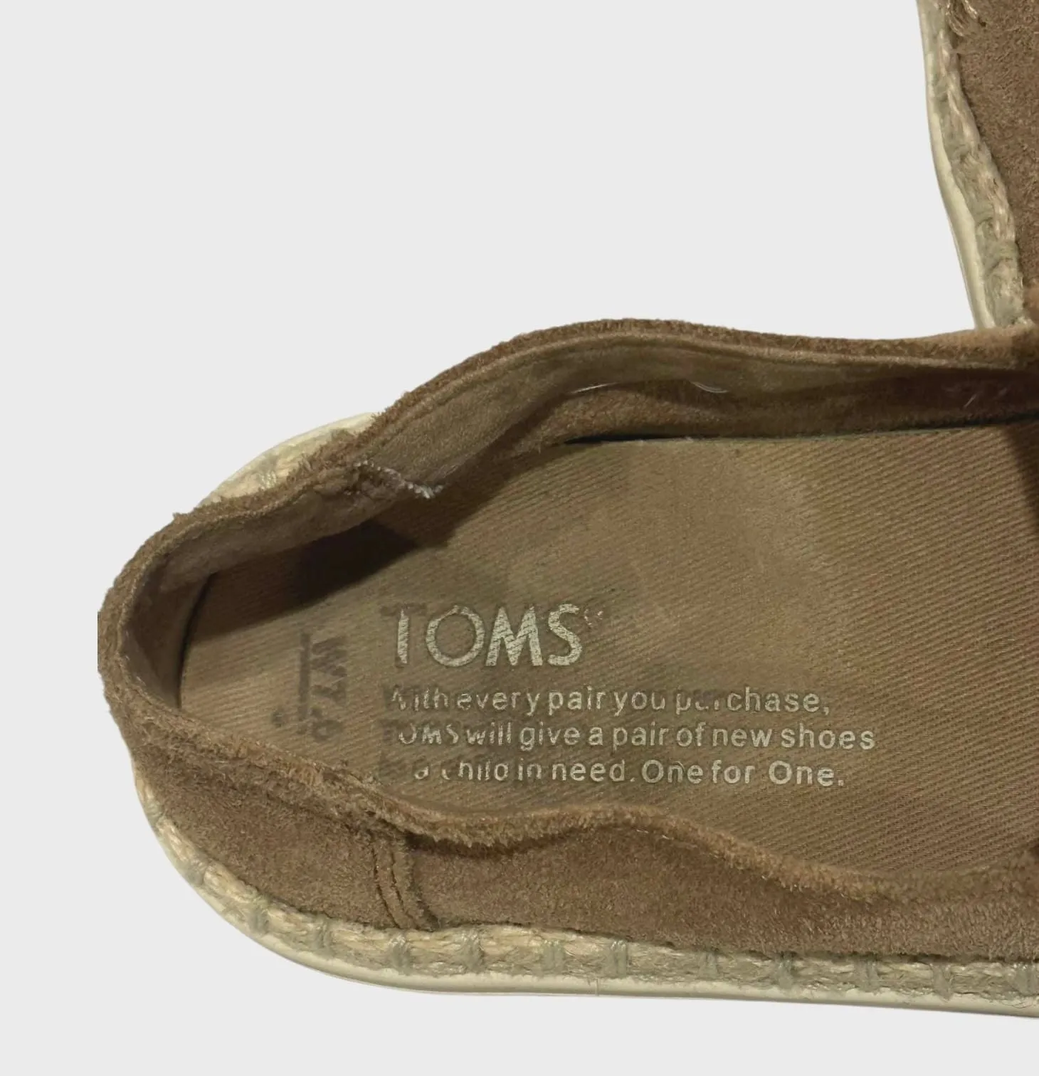 Toms Slip On Sneaker Shoe Sunset Suede Casual Tan Brown Women's Size 7.5 - Image 6