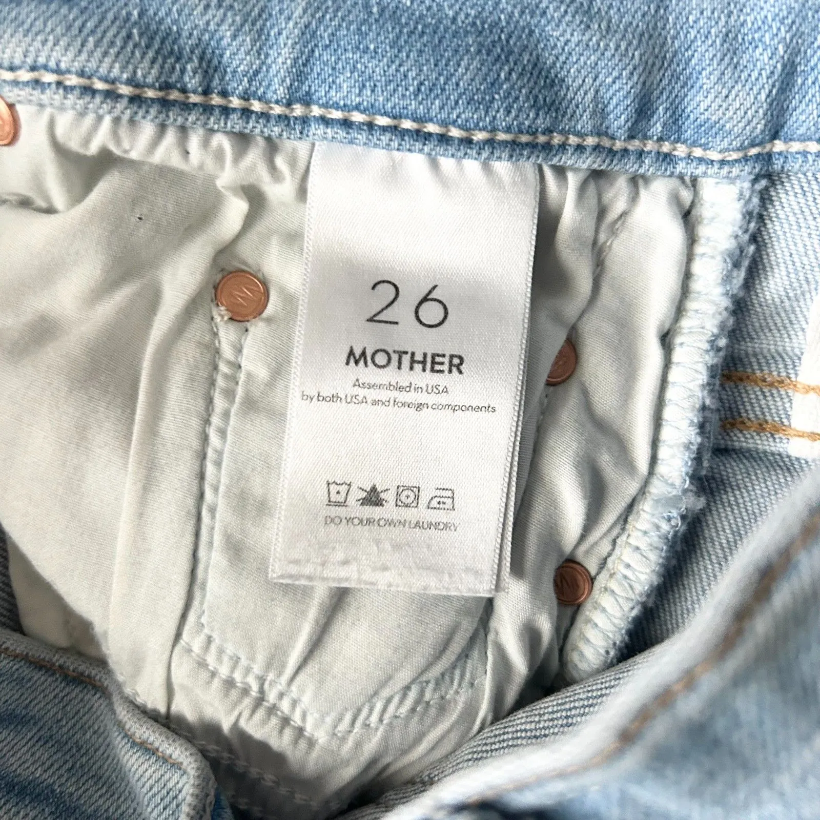 Mother The Insider Crop Step Fray Straight Jean in Limited Edition Size 26 Blue - Image 8