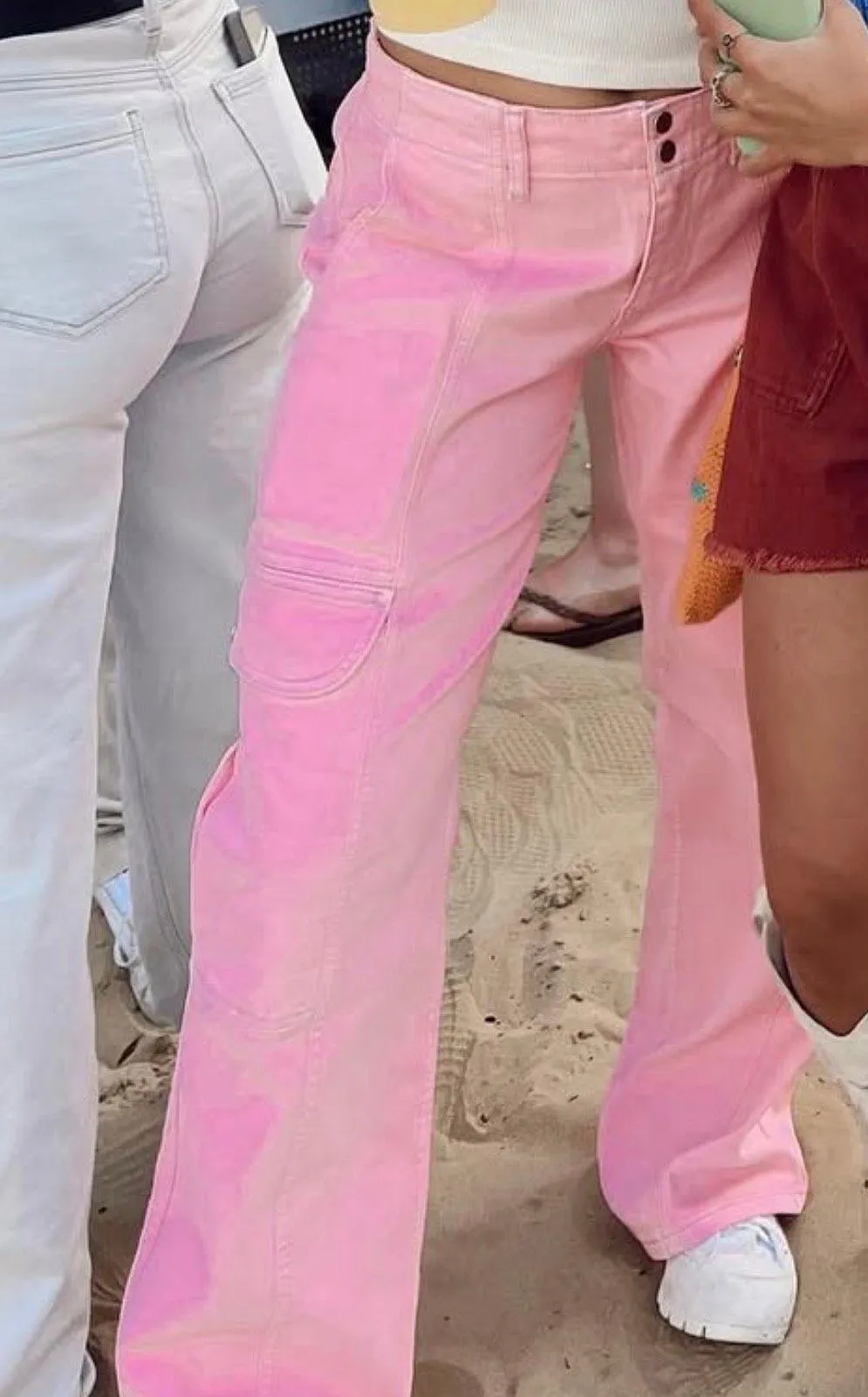 Urban Outfitters  Pink Cargo Pants - Image 2