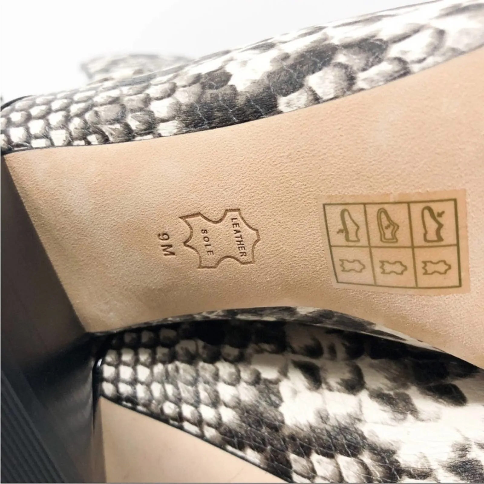 NEW Tory Burch Kira 70MM Bootie Stamped Snake Leather Grey Black in Warm Roccia - Image 8