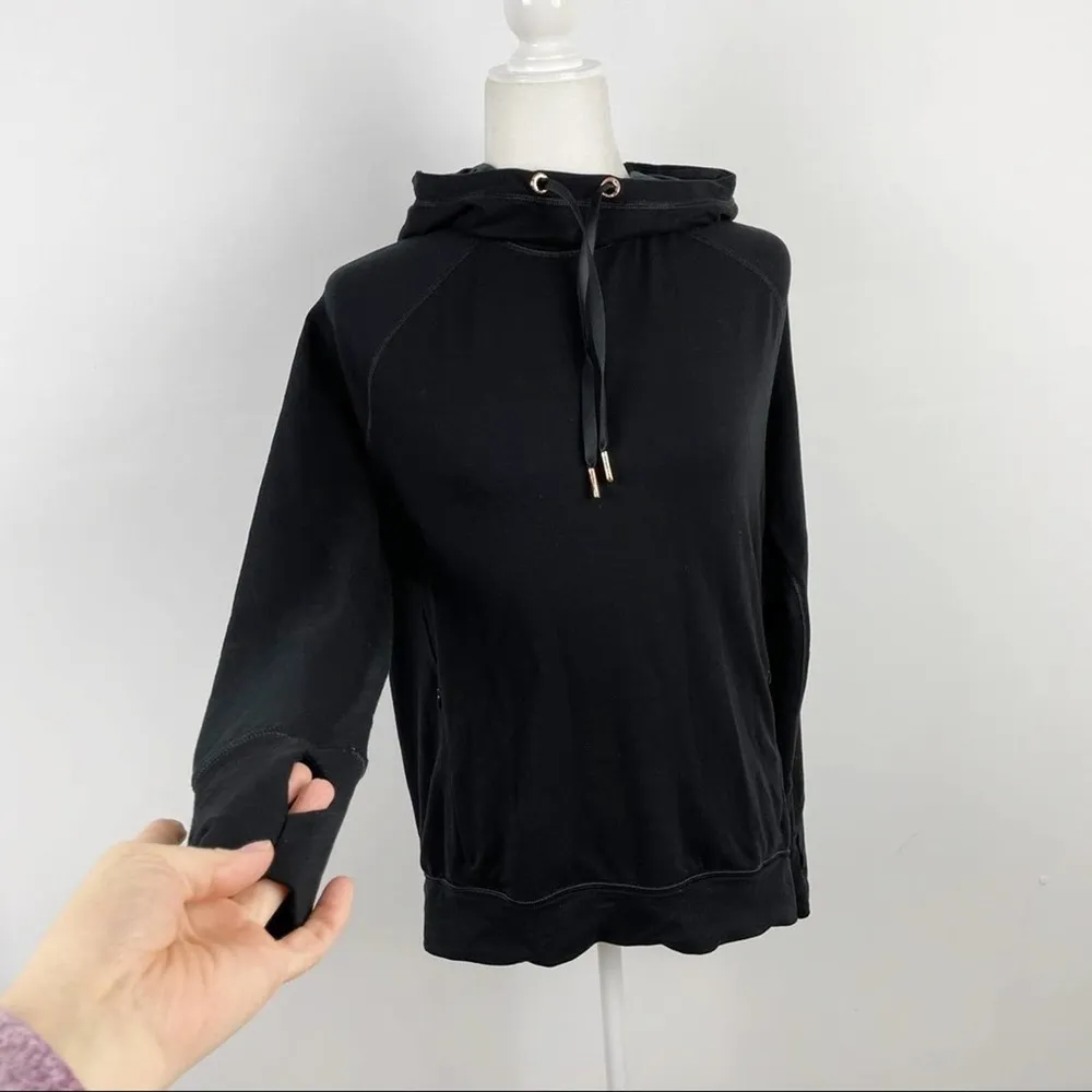 Sweaty Betty Rhythm Merino Black Hoodie Size Small - Image 9