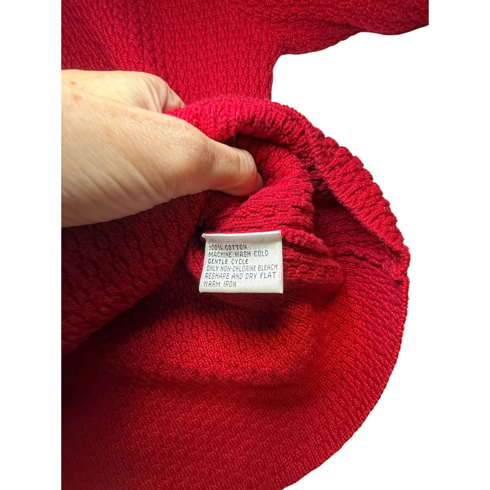 Talbots Red Double Breasted Knit Button Front Blazer Sweater Jacket Women's M - Image 6