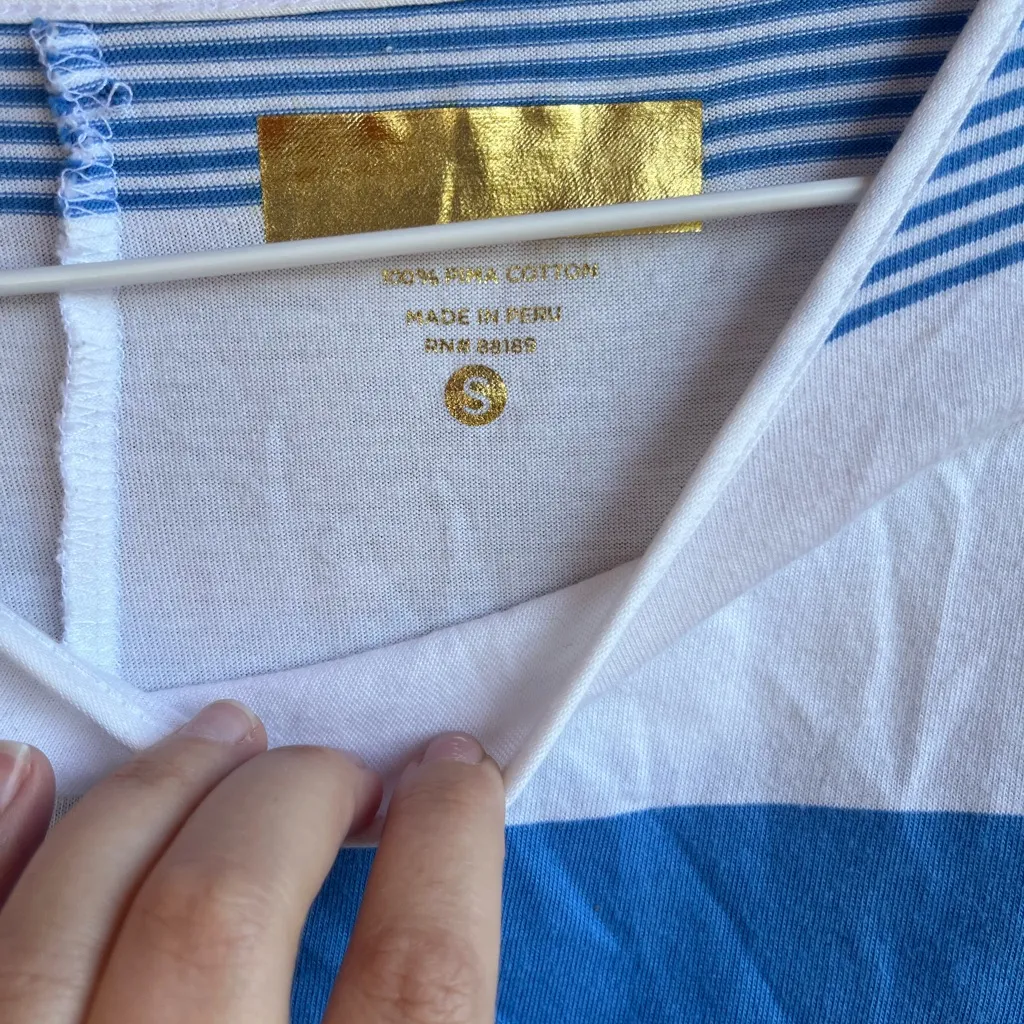 Lilly Pulitzer  Marlowe Pima Cotton Stripe Shift Dress Size Small - Image 5