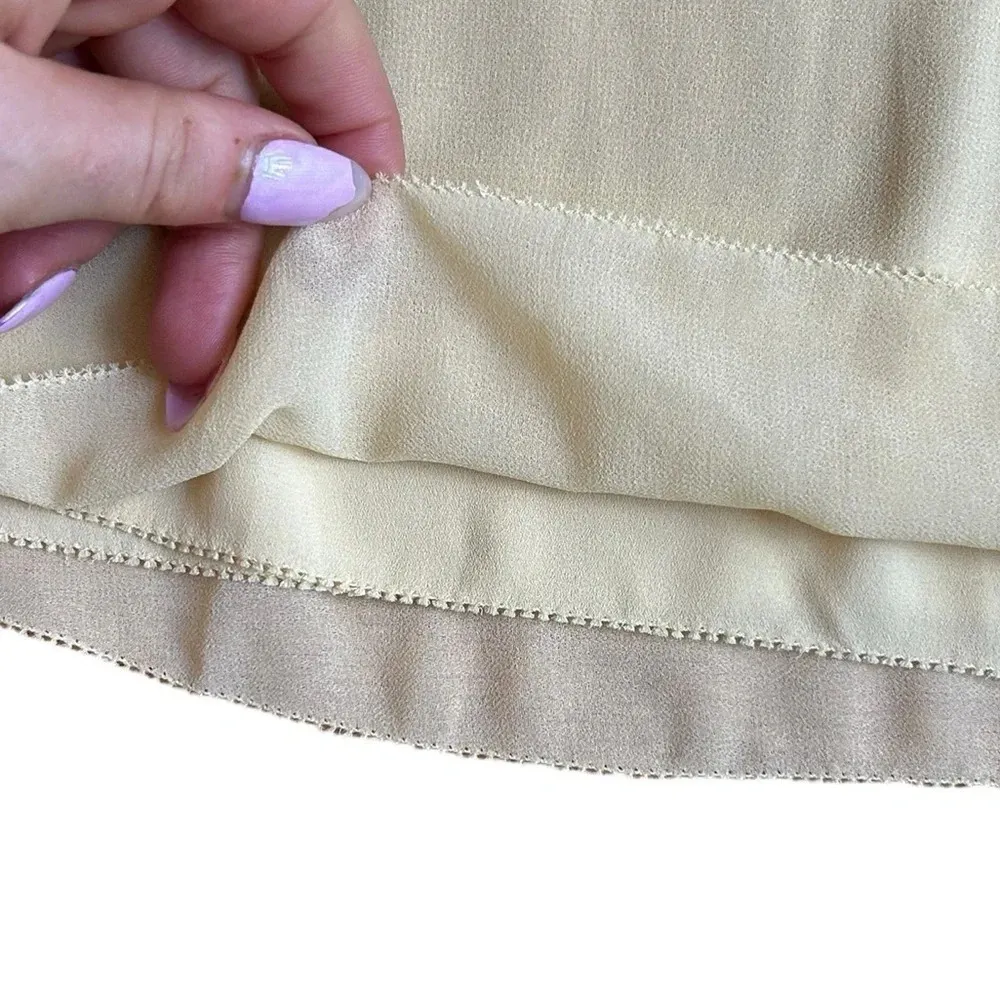 Aritzia Wilfred Villa Dress Wheat Yellow Smocked Puff Sleeve Dress Size S​ - Image 14