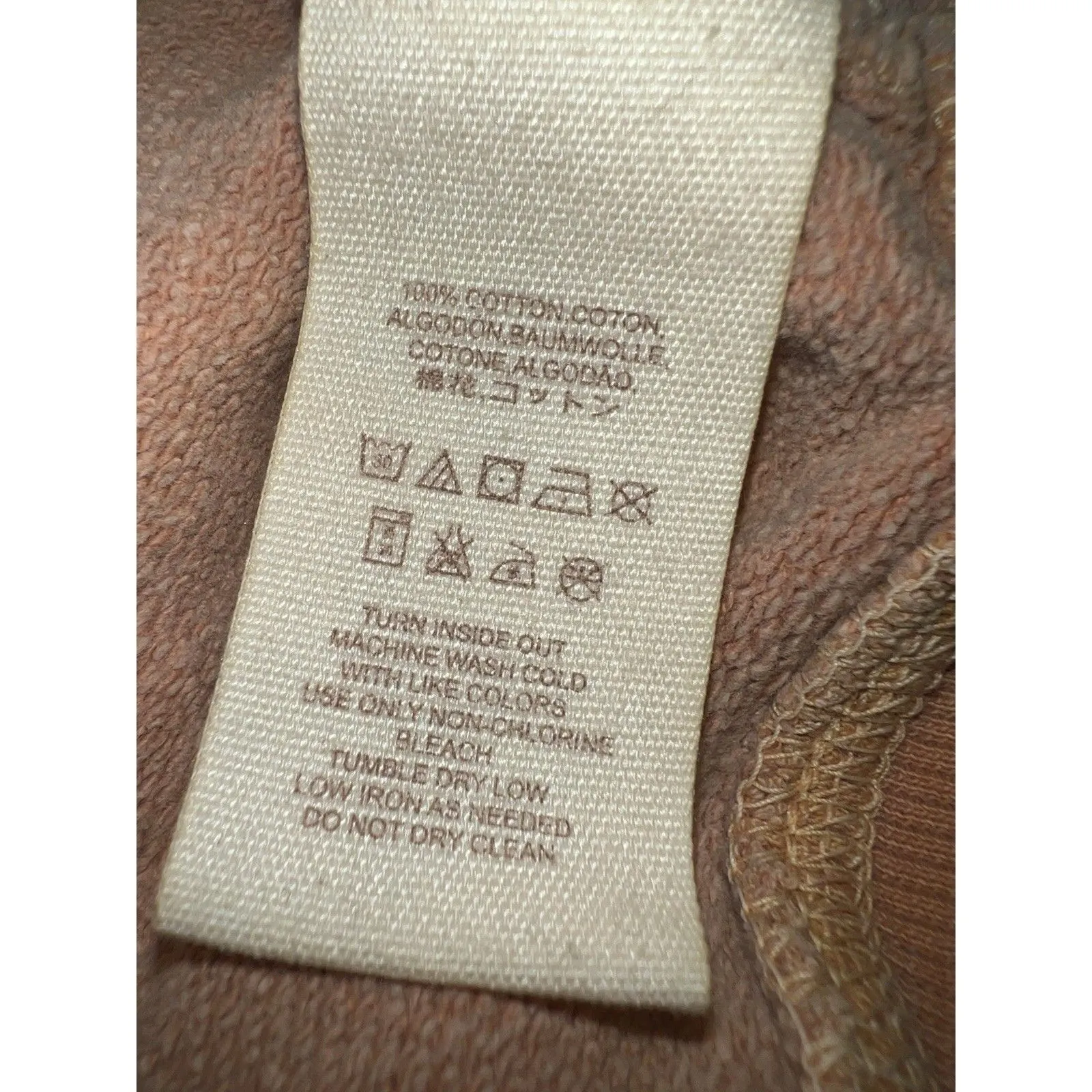 Distressed Free People Tan Cropped Sweatshirt Size Small Boho Pullover Crewneck - Image 7