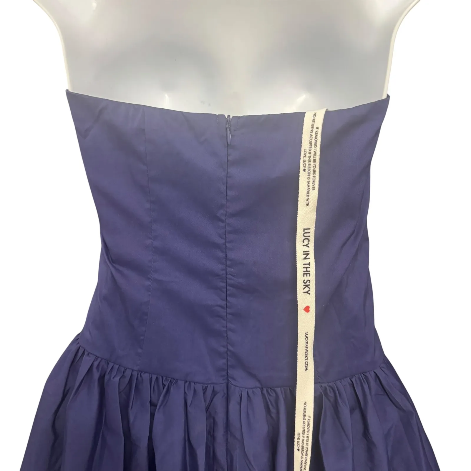 Lucy In The Sky Blue Strapless‎ Mini Bubble Dress Party Homecoming Sz Medium - Image 10
