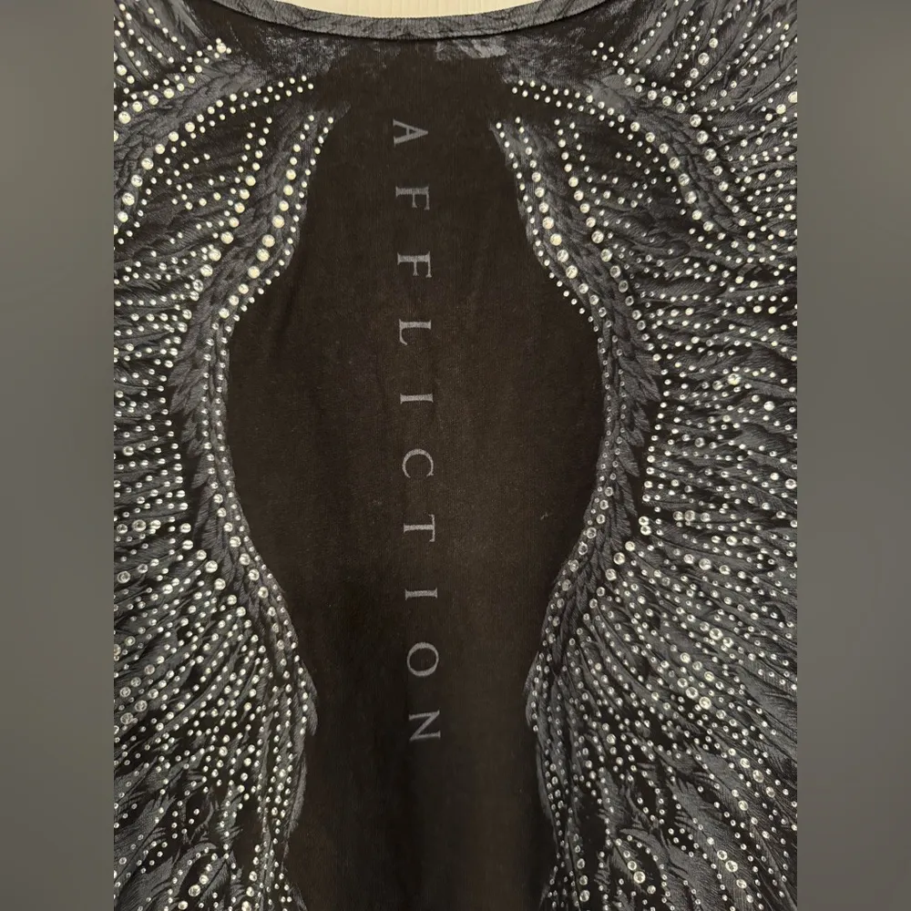 Affliction Isadora Diamonds Bodysuit Women’s Black Size Small - Image 10