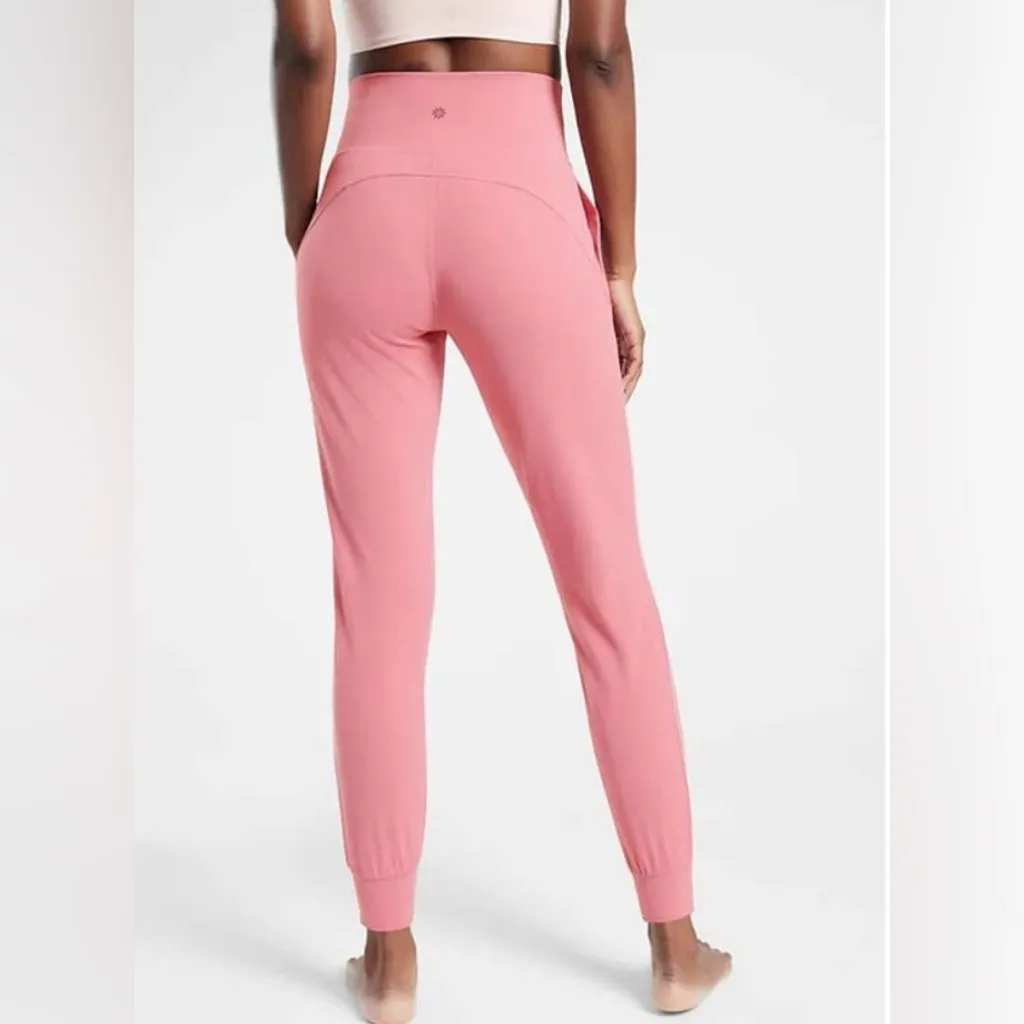 Athleta Women’s Pink High Rise Salutation Joggers‎ Powervita Size XXS - Image 3
