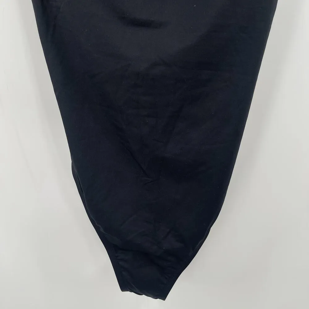 La Blanca Swimsuit Size 8 Black Goddess One Shoulder Strappy Back NWT Swim Beach - Image 16