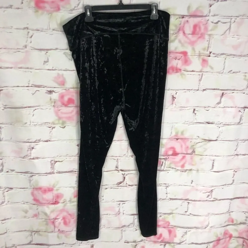 Good American Essentials Crushed Velvet Long Leggings - Image 10