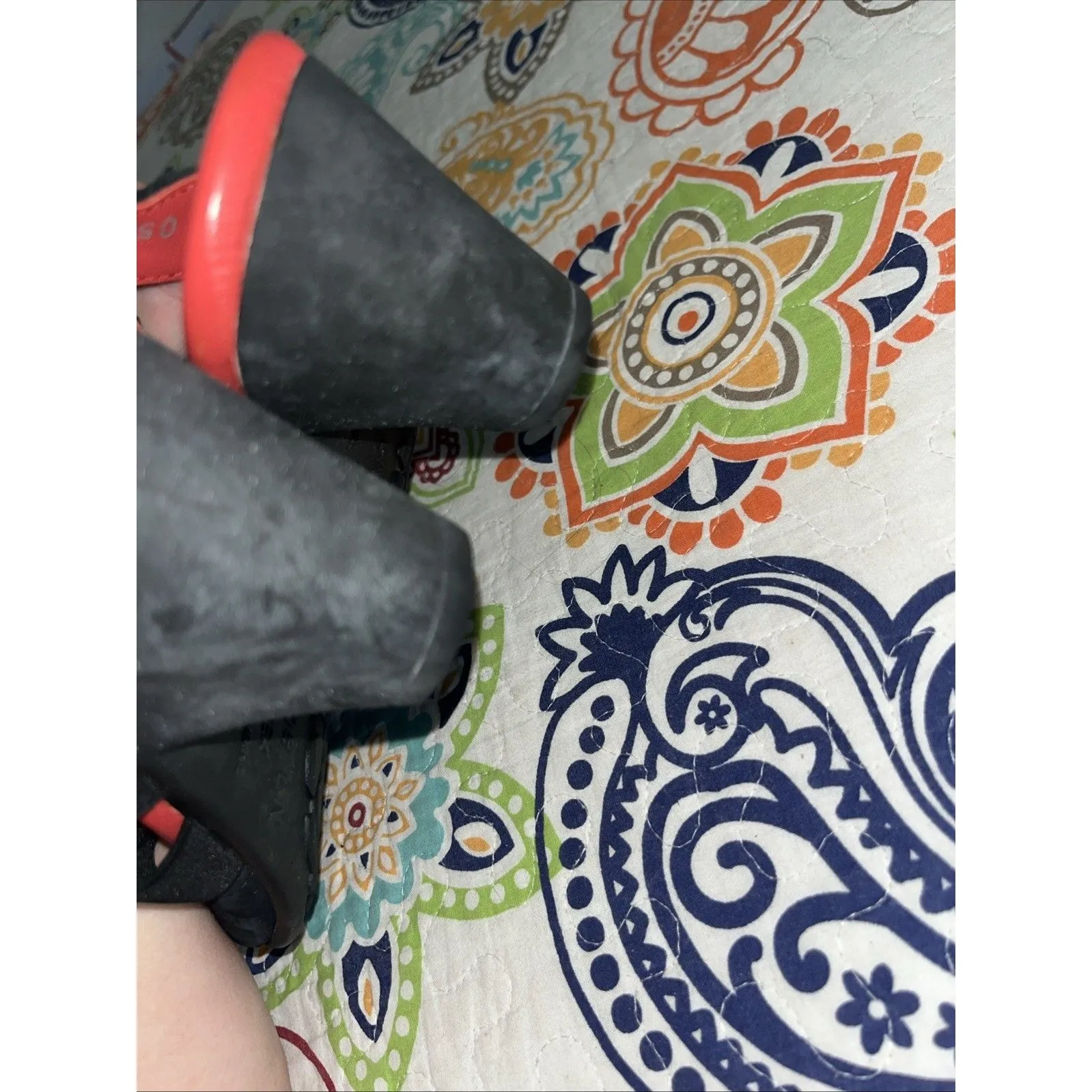 ARCHÉ leather women's shoes open toes heels black 37 France US 6 - Image 5