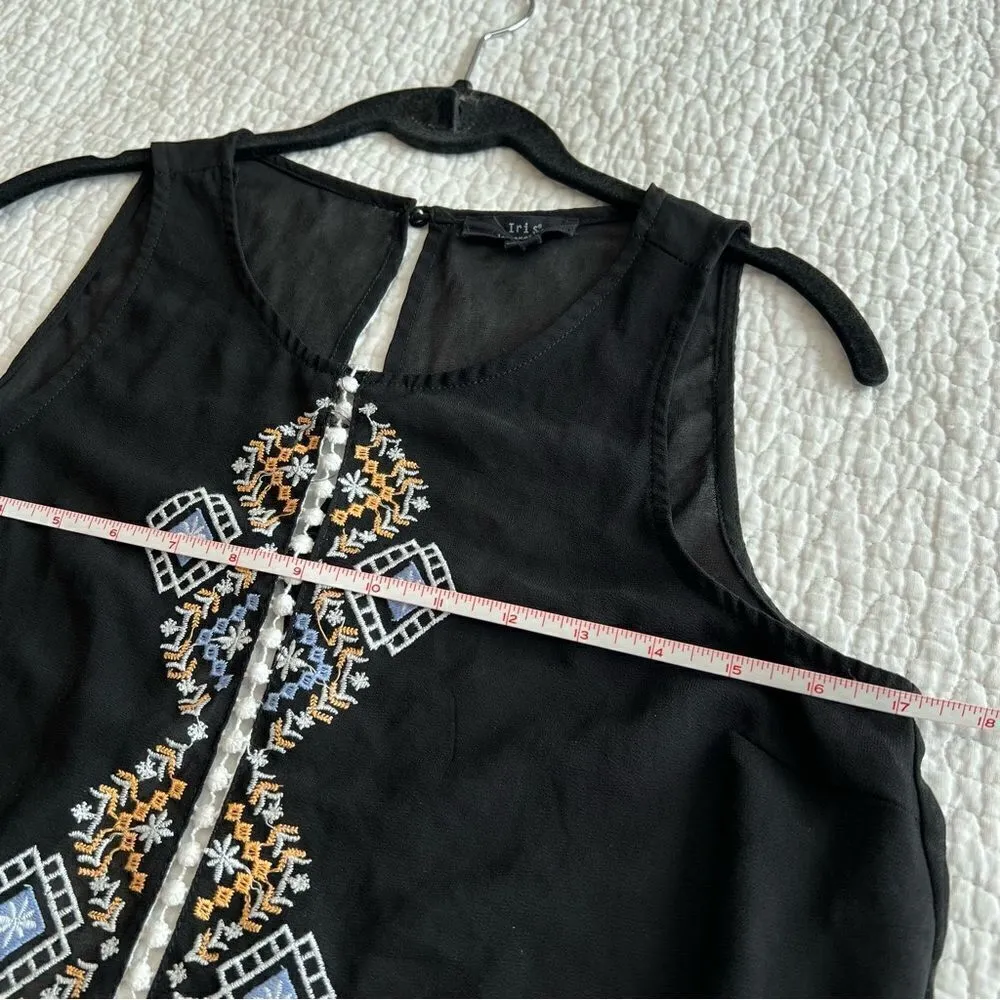 ✨ Iris Los Angeles Black Sheer Top Medium - Image 8