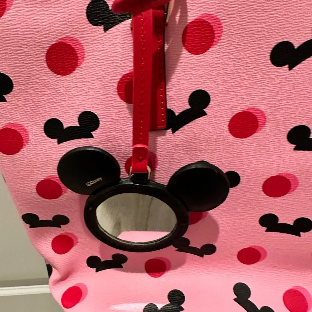 Kate Spade x Disney Disneyland Parks Pink Red Mouse Ear Hat Tote Handbag NEW - Image 7